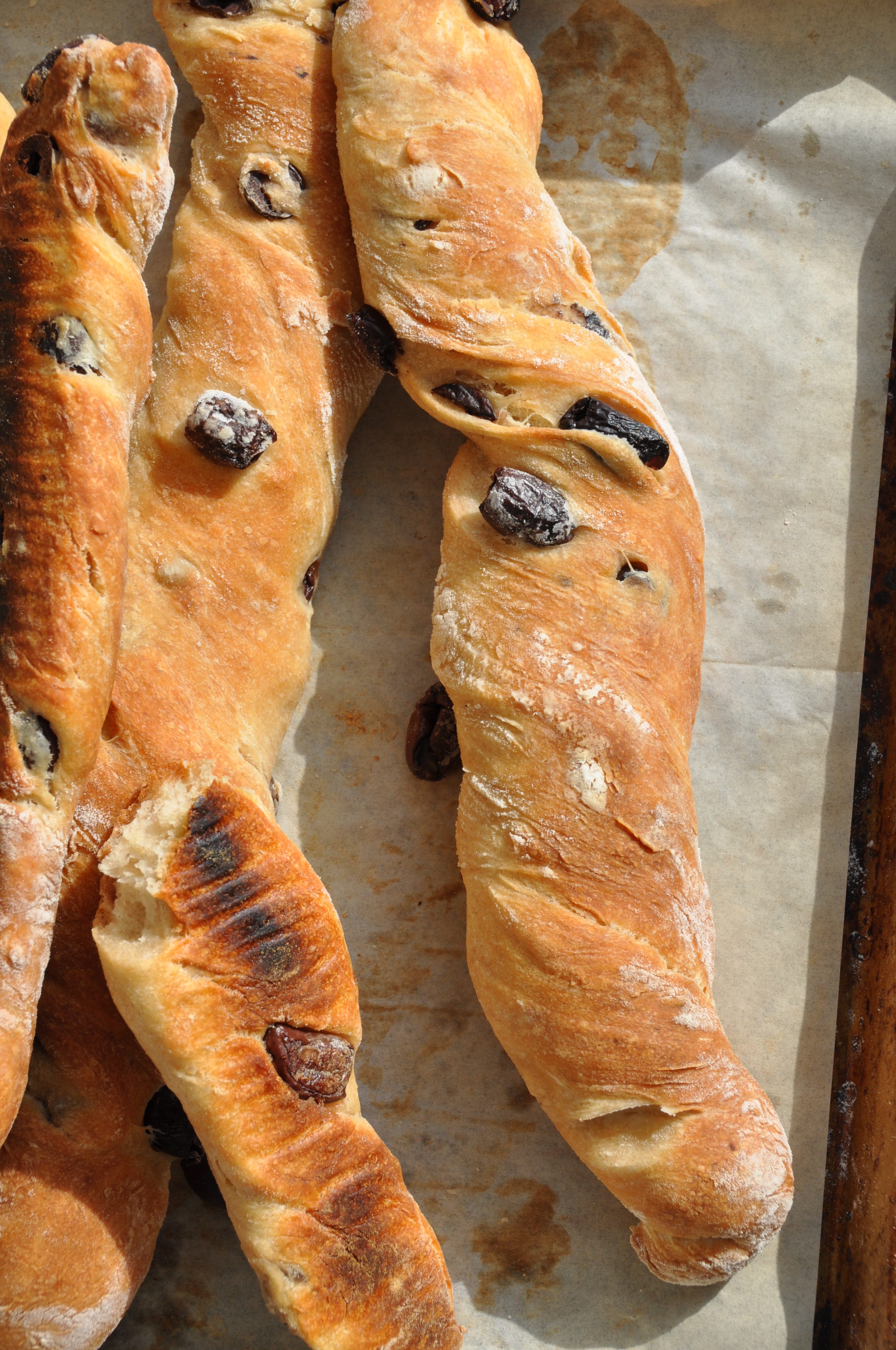 No-Knead Olive Breadsticks